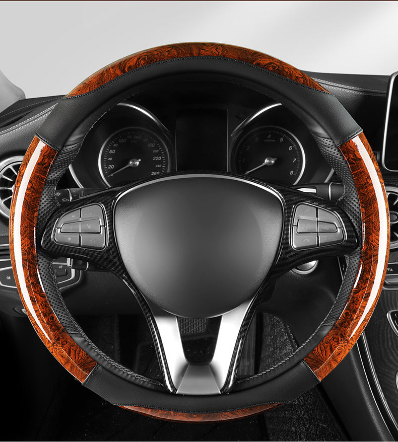 Amazon Car Steering Wheel Cover with Crescent Pattern Peach Wood Spring, Summer, Autumn and Winter Universal Taobao Douyin and Other Manufacturers Dropshipping