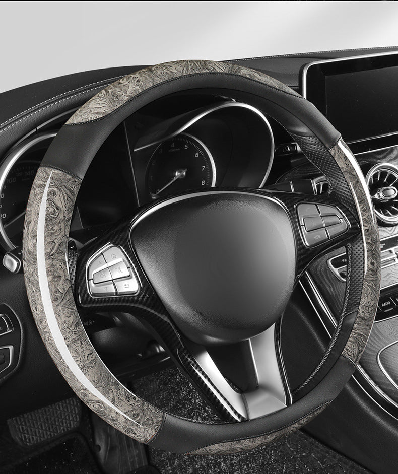 Amazon Car Steering Wheel Cover with Crescent Pattern Peach Wood Spring, Summer, Autumn and Winter Universal Taobao Douyin and Other Manufacturers Dropshipping