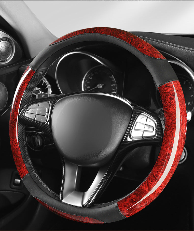 Amazon Car Steering Wheel Cover with Crescent Pattern Peach Wood Spring, Summer, Autumn and Winter Universal Taobao Douyin and Other Manufacturers Dropshipping