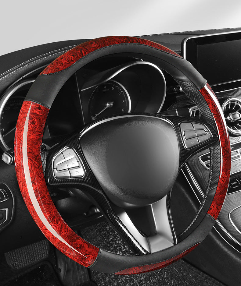 Amazon Car Steering Wheel Cover with Crescent Pattern Peach Wood Spring, Summer, Autumn and Winter Universal Taobao Douyin and Other Manufacturers Dropshipping