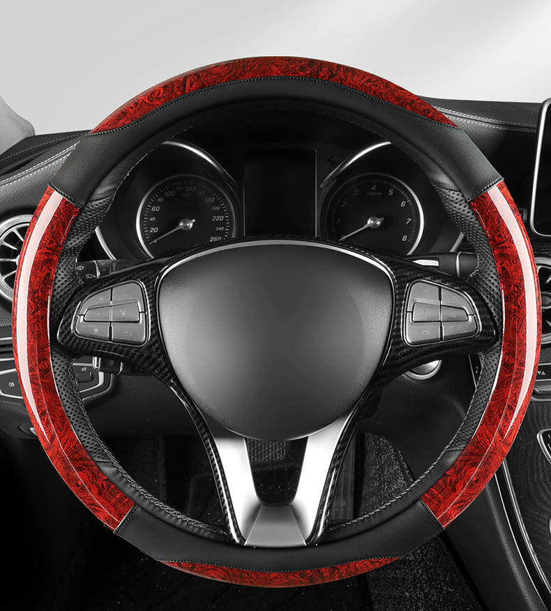 Amazon Car Steering Wheel Cover with Crescent Pattern Peach Wood Spring, Summer, Autumn and Winter Universal Taobao Douyin and Other Manufacturers Dropshipping