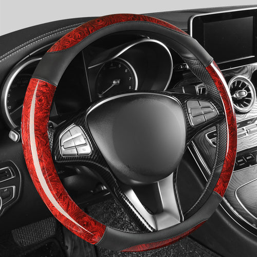 Amazon Car Steering Wheel Cover with Crescent Pattern Peach Wood Spring, Summer, Autumn and Winter Universal Taobao Douyin and Other Manufacturers Dropshipping