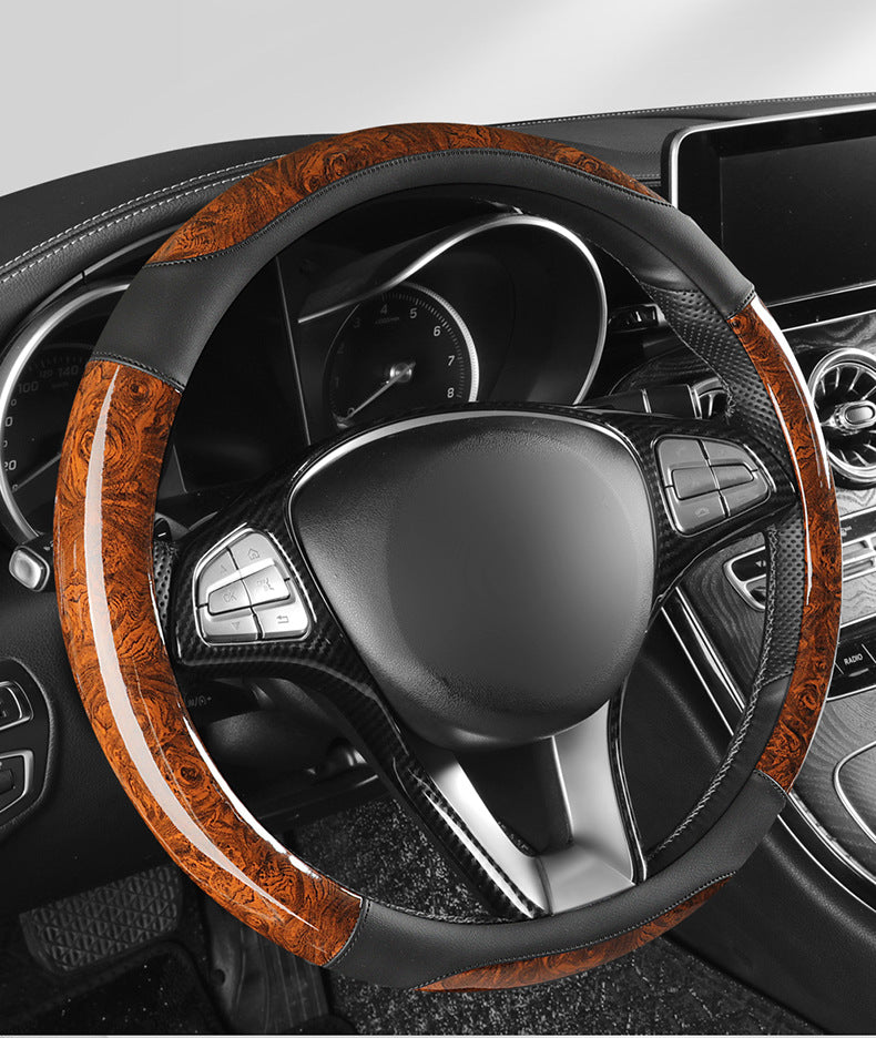 Amazon Car Steering Wheel Cover with Crescent Pattern Peach Wood Spring, Summer, Autumn and Winter Universal Taobao Douyin and Other Manufacturers Dropshipping