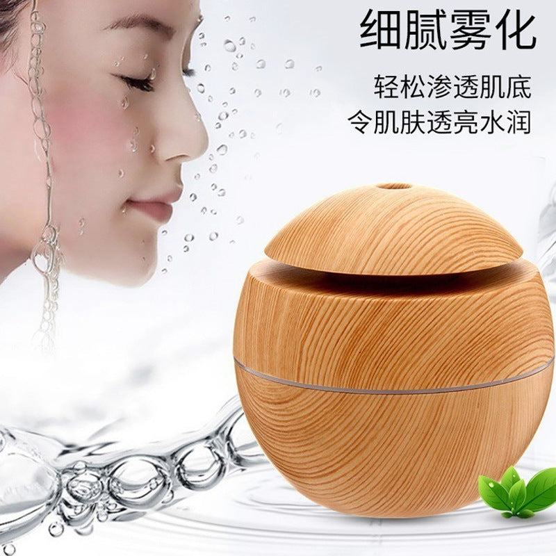 Foreign Trade Mushroom Head Humidifier USB Desktop Household Mini Wood Grain Aromatherapy Essential Oil Aromatherapy Machine Manufacturer Low Noise