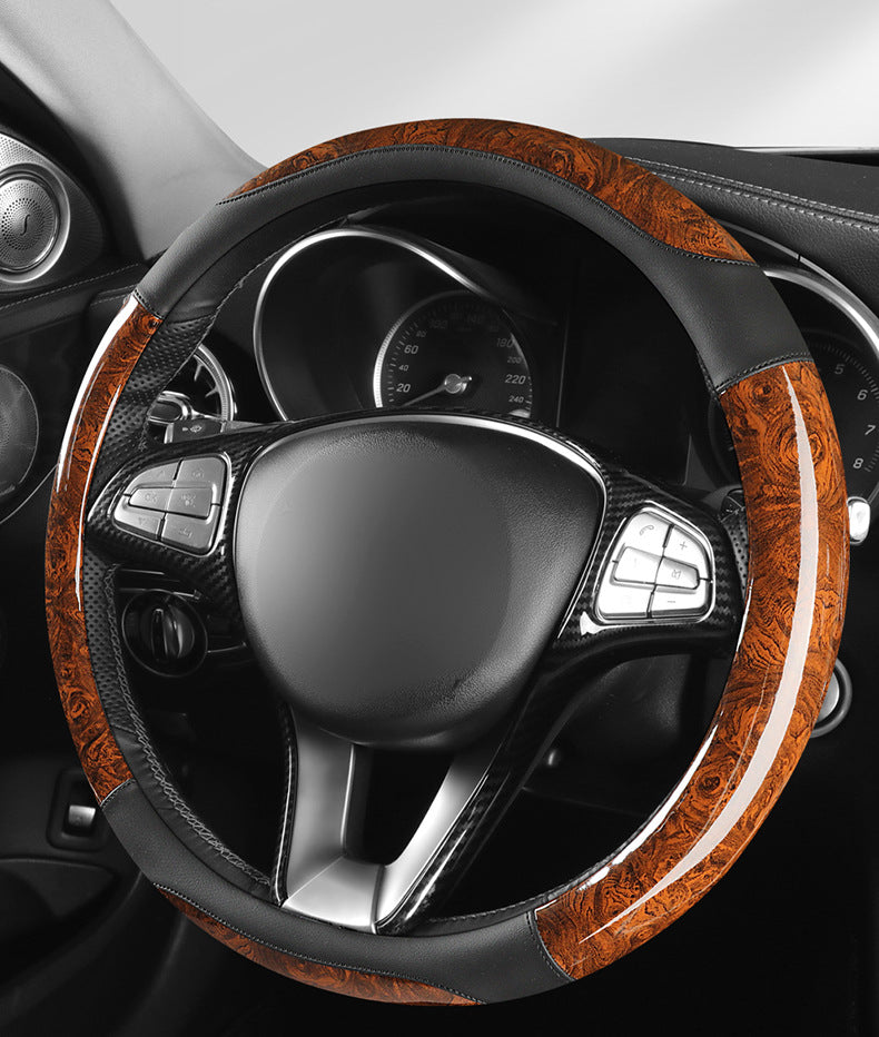 Amazon Car Steering Wheel Cover with Crescent Pattern Peach Wood Spring, Summer, Autumn and Winter Universal Taobao Douyin and Other Manufacturers Dropshipping