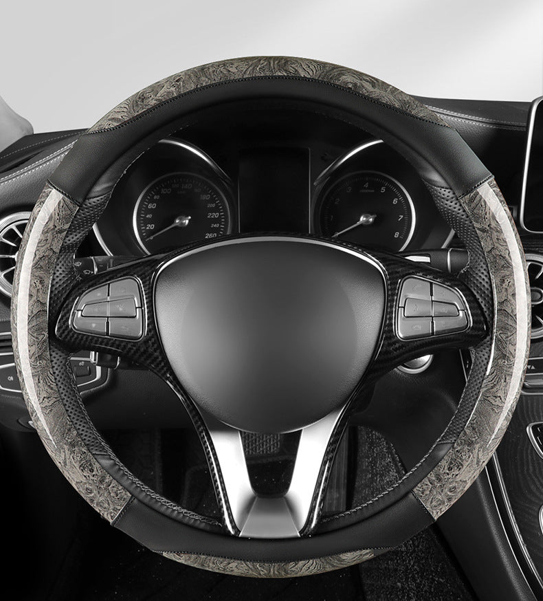 Amazon Car Steering Wheel Cover with Crescent Pattern Peach Wood Spring, Summer, Autumn and Winter Universal Taobao Douyin and Other Manufacturers Dropshipping